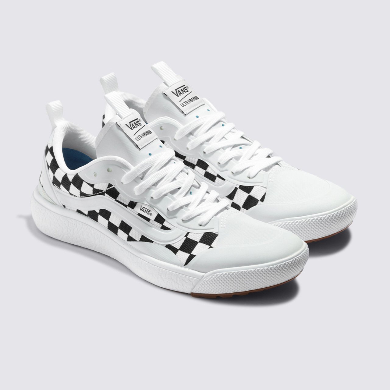 T nis Ultrarange Exo Checkerboard True White Black Vans