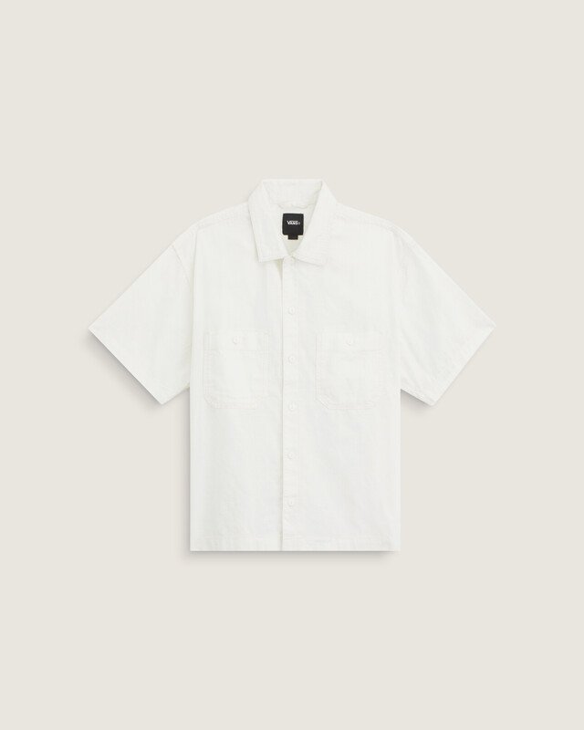 Camisa Manga Curta Larkspur Textured Solid Marshmallow