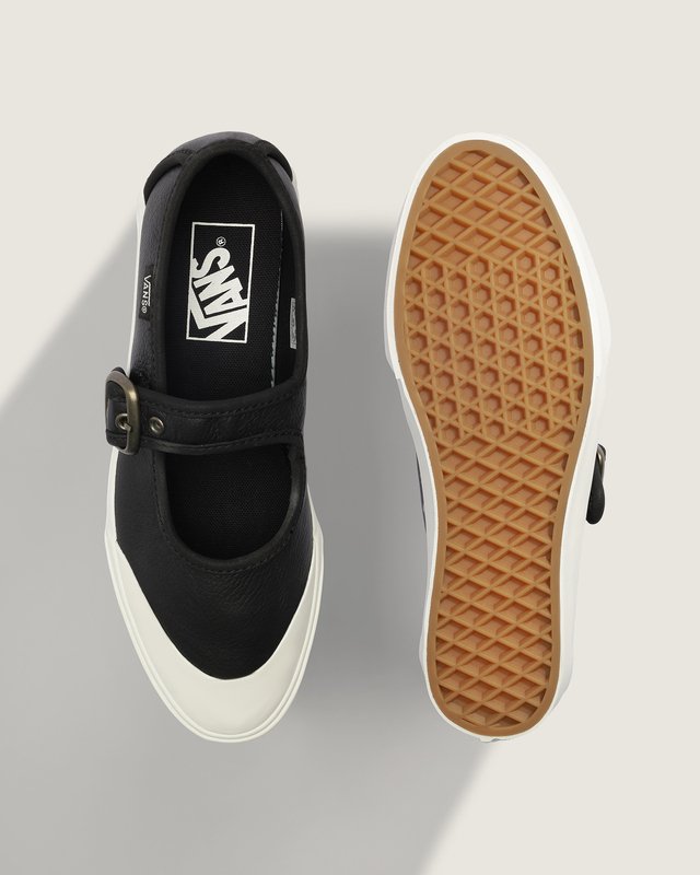 Tênis Mary Jane Marry Leather Black White