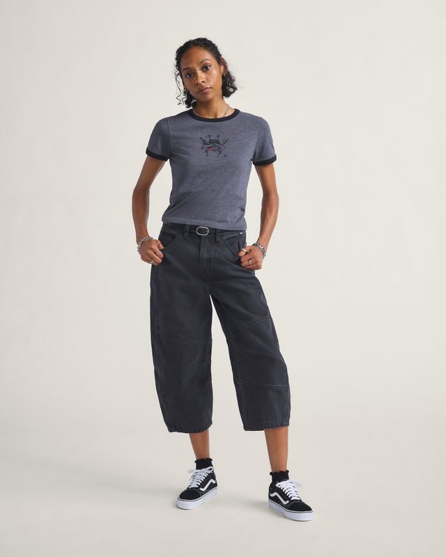 Calça Blaire Cropped Barrel Black