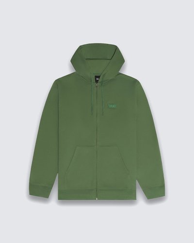 Um clássico é sempre clássico. A tradição que as peças Vans carregam na essência permitem um visual atemporal, que combina o estilo tradicional com o conforto aconchegante para os dias mais frios. O Moletom Core Basic Ii Fz Fairway é confeccionado em algodão e poliéster. O modelo é fechado por zíper frontal, com bolsos estilo canguru. Possui capuz com cadarço para regulagem, barra e punhos canelados e apresenta aplicação de patch bordado Vans® em “Drop V”, na altura do peito, no lado esquerdo.