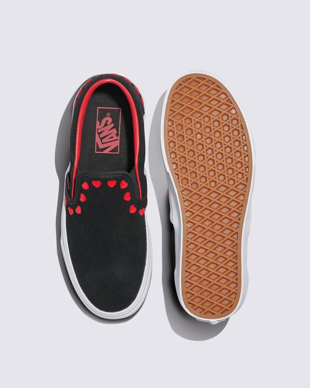 Tênis Slip-On Hearts Black Red