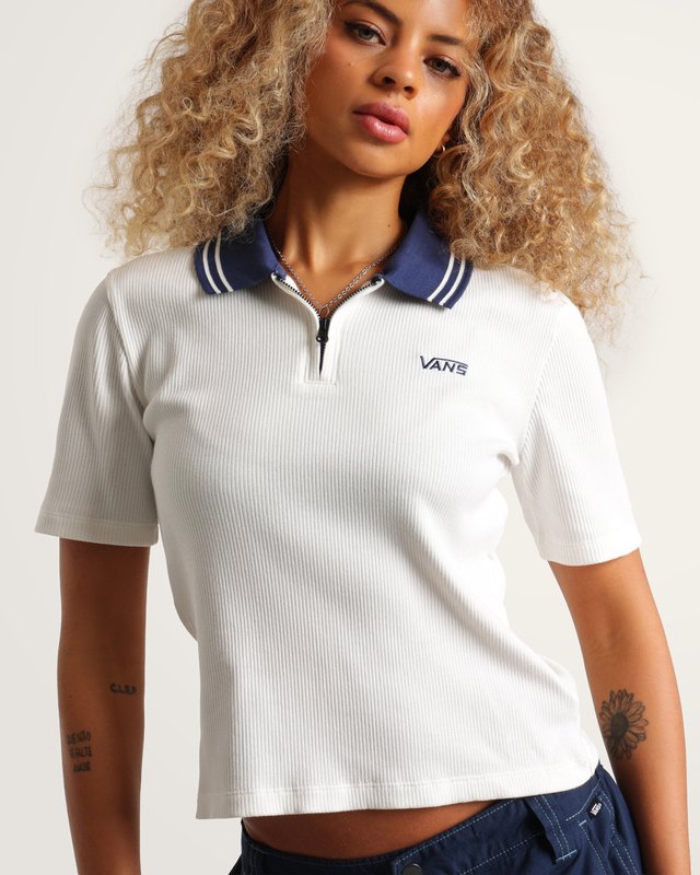 Camiseta Manga Curta Priscilla Polo Piping Egret