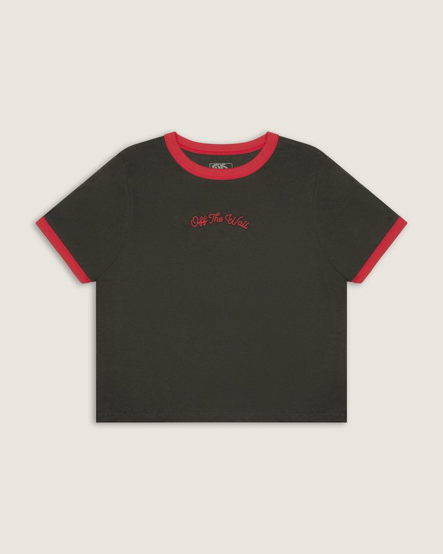 Camiseta Manga Curta Ringer Tee Faded Black