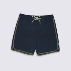 Conforto e versatilidade é o que a bermuda masculina Vans proporciona. Preocupe-se apenas em estar em busca da onda perfeita ou curtir um dia relaxado, seja na praia ou na piscina. A Boardshort Ever-Ride Scalloped Solid Dress Blues Bungee Cord é resistente à água e possui tecnologia de elasticidade mecânica 2-way da Vans (estica para duas direções), proporcionando maior conforto e mobilidade. O modelo apresenta fecho de gancho oculto, detalhes de bainha recortada e amarração na bainha externa, com costura na lateral, para maior durabilidade. A equipe da Vans estabeleceu metas ambiciosas de sustentabilidade. Grandes ou pequenos, todos os esforços resultam em mudanças positivas. Para ganhar o logotipo do globo Checkerboard, pelo menos 30% do produto deve ser feito de um ou uma combinação de materiais reciclados, renováveis e/ou regenerativos. Para saber mais sobre a Vans e sua jornada em direção a materiais sustentáveis, acesse www.vans.com.br/sustentabilidade.