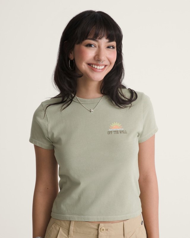 Camiseta Manga Curta Baby Tee Pipe Dream Soft Sage