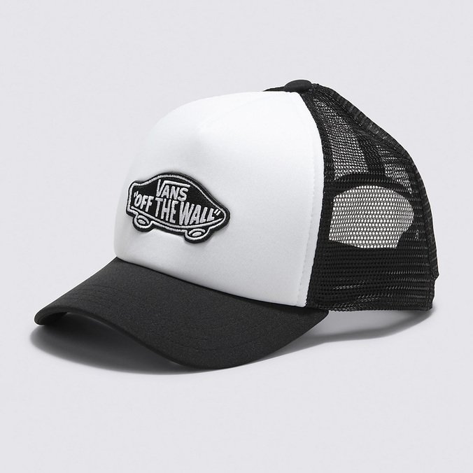BONÉ CLASSIC PATCH CURVED BILL TRUCKER BLACK WHITE