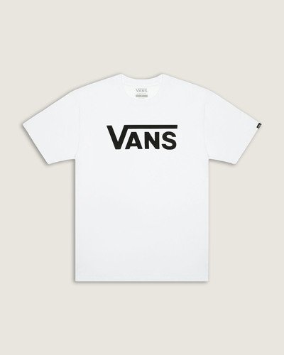 Fundada na Califórnia em 1966, a Vans está envolvida com a cultura de rua, artes, música e ligada ao skate e à evolução do esporte, sem perder a essência. Dos clássicos aos modernos, a Vans possui uma enorme variedade de modelos de tênis, roupas e acessórios, sempre mantendo o estilo "Off The Wall". A Camiseta Vans Classic White Black de manga curta, possui o logo Vans em "Drop V" estampado na altura do peito, em silk à base d’água. Traz etiqueta tecida Vans aplicada na manga, gola canelada, costura reforçada nos ombros e é confeccionada em 90% algodão e 10% poliéster. Tipo de caimento: clássico. O modelo tem 1,82m de altura e veste tamanho M.