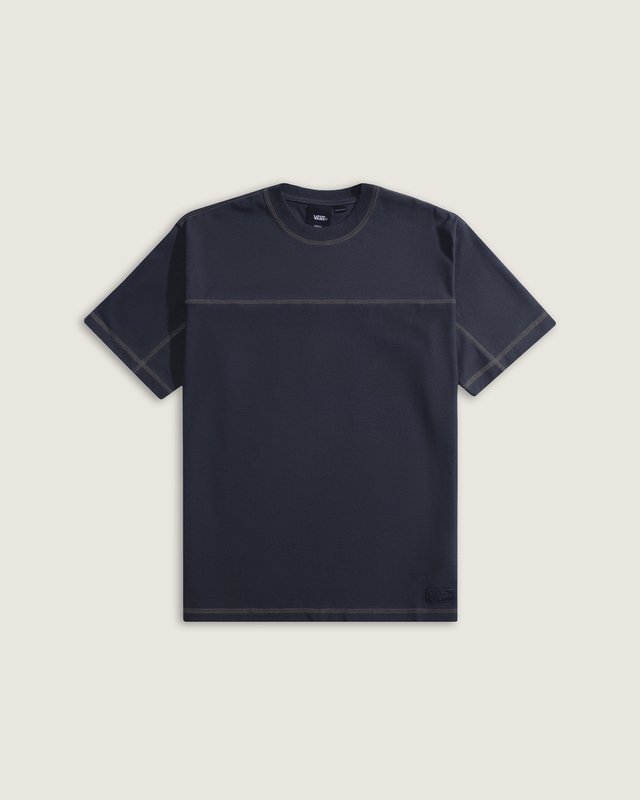Camiseta Manga Curta Contrast Stitch Loose Charcoal Grey