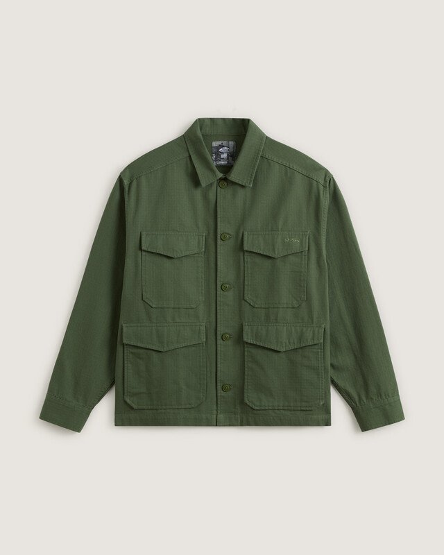 Camisa Skate Atiba Haze Military Overshirt Ls Pine Forest Beyond