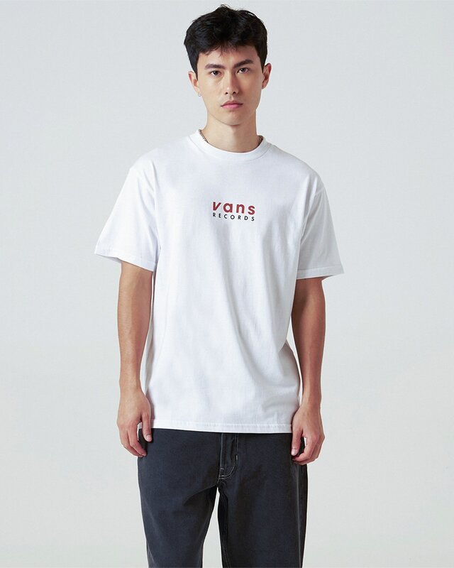 Camiseta Vans Records Ss White