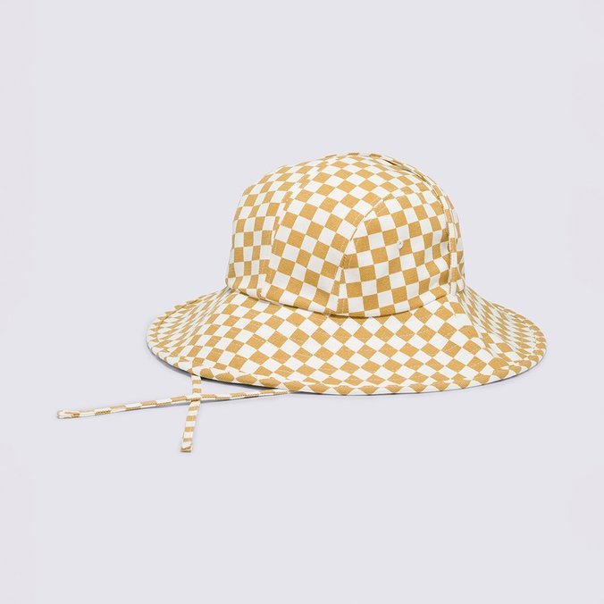 Chapéu Sunny Side Bucket Vans Checkerboard Day Pig Suede Gum Antelope