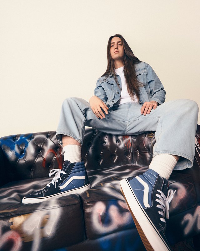 Tênis Skate Sk8-Hi Navy White