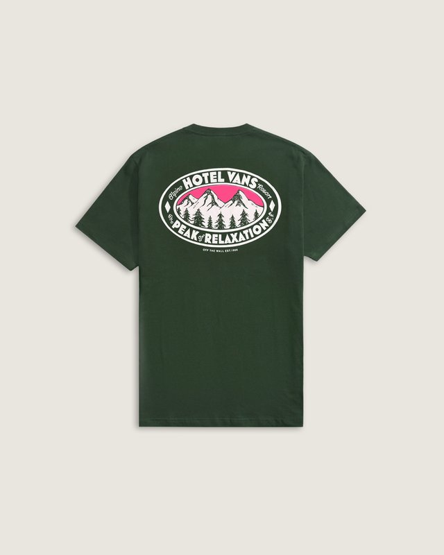 Camiseta Manga Curta Hotel Vans Oil Green