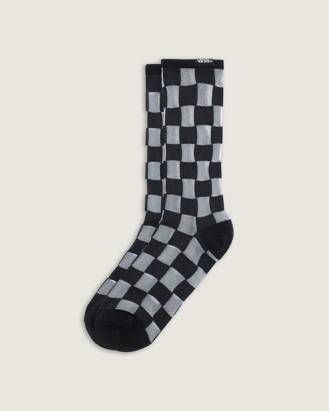 Meia Hazy Sheer  Black White Checkerboard