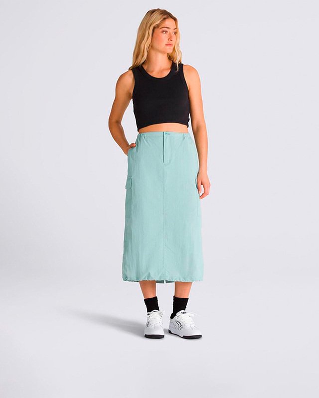 Saia Riley Parachute Cargo Skirt Upland Gray Mist