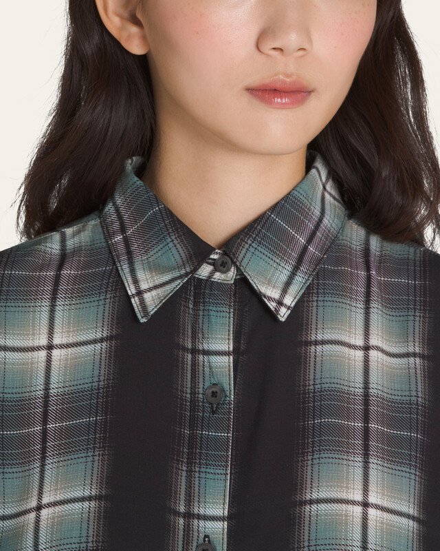 Camisa Gillian Plaid Button Down Ls Black