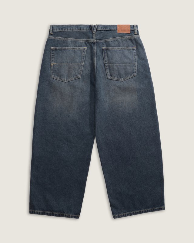 Calça Check-5 Baggy Denim Dirty Medium Indigo