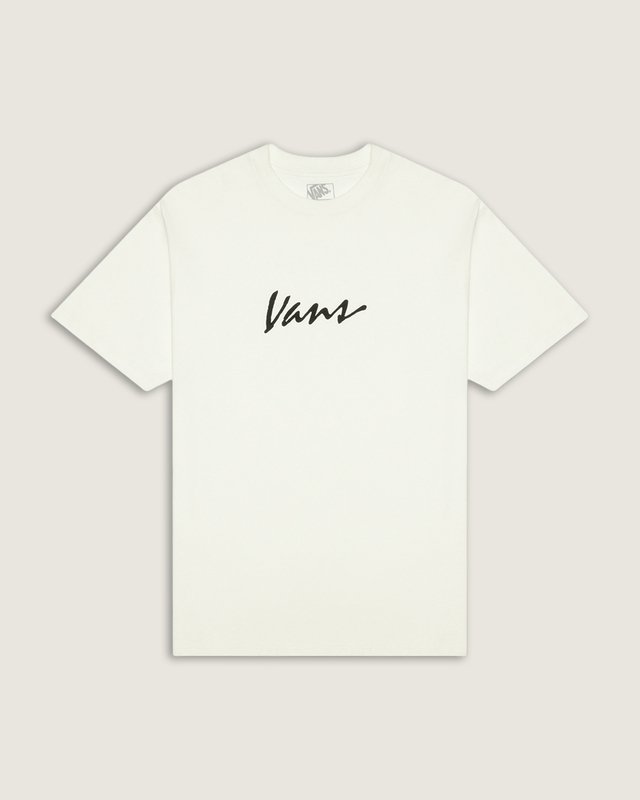 Camiseta Classic Script Ss Marshmallow Black Hylane | Vans