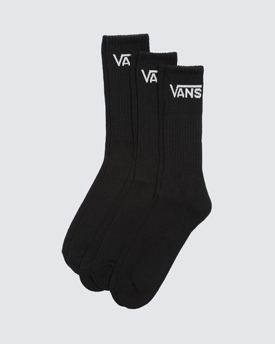 Combine os seus tênis Vans com o pack de meias que carrega o Lifestyle Vans por onde for. Pack com três pares que traz estilo para todos os seus clássicos Vans. A Meia Class Crew 3 Pares 41/45 Black agrega estilo para todas as ocasiões. O pack possui três pares de meias soquetes de cano alto pretas clássicas, com assinatura Vans em “Drop V” estampada na altura do cano. Os modelos vestem da numeração 41 ao 45.