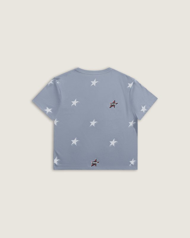 Camiseta Manga Curta Starmarked Baby Tee Stonewash Blue