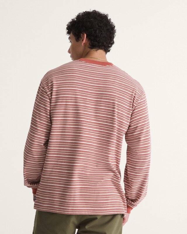 Camiseta Manga Longa Wesley Stripe Light Bronze Creme Brulee