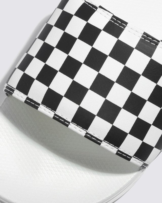 Chinelo Slide-On La Costa Checkerboard Black Marshmallow