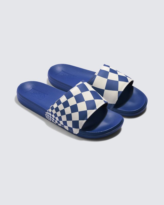 Chinelo Slide-On Radial Checkerboard Classic Navy