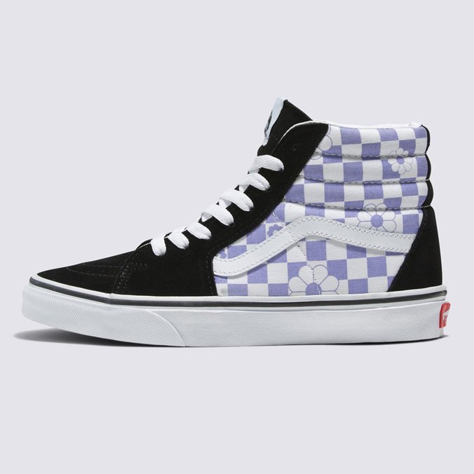Tênis Sk8-Hi Floral Checkerboard Lavender Black