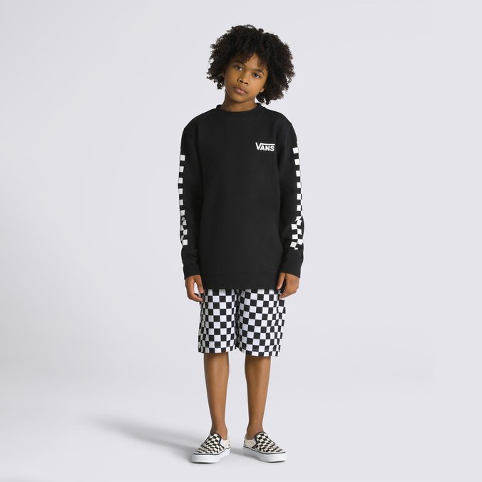 Moletom Exposition Check Crew Infantil Black