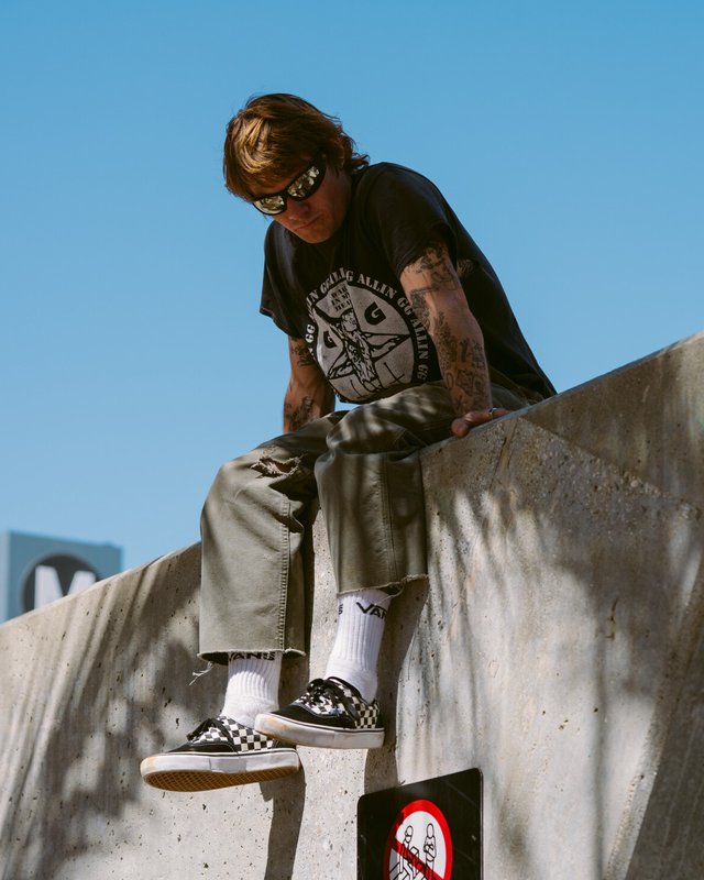Tênis Skate Era Checkerboard Black White