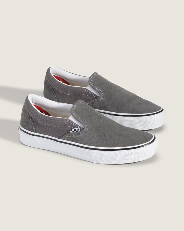 Tênis Skate Slip-On Pewter White