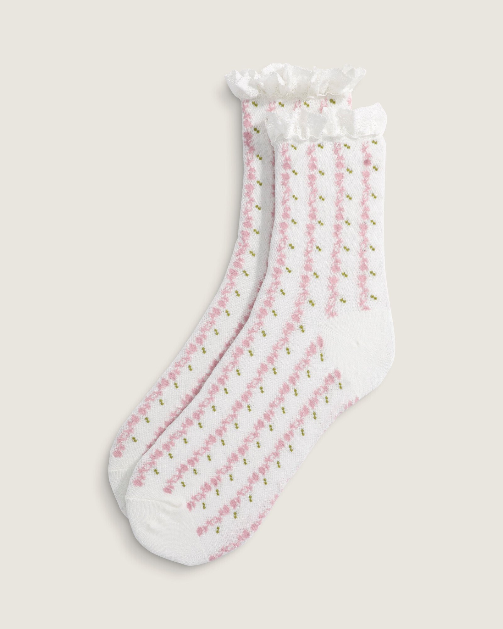 Meia Sereno Lace Crew Marshmallow | Vans