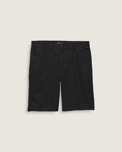 Caimento, estilo e durabilidade - o Caimento Authentic Chino. A Bermuda Authentic Chino Relaxed Black é construída com tecido aprimorado e macio. Com o estilo clássico de uma bermuda sarja, possui bolsos frontais para as mãos com um novo posicionamento do porta-moedas do lado direito, bolsos traseiros com debrum e fecho com botão e costuras de reforço. O novo detalhe do passante de cinto em "V" no cós traseiro e a fita de sarja em checkerboard na parte interna da braguilha dão a esta bermuda um visual icônico da Vans.
O modelo tem 1,82m de altura e usa tamanho 42.