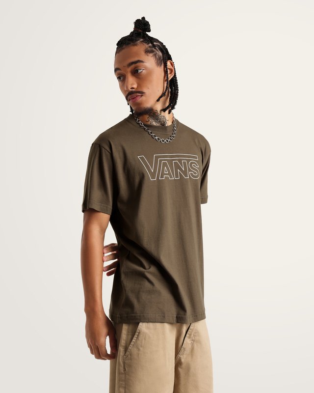Camiseta Manga Curta Classic Drop V Vintage Cocoa Marshmallow