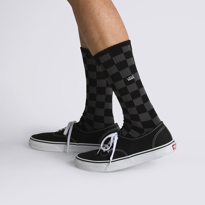 Meia Checkerboard Crew 9 5-13 Black