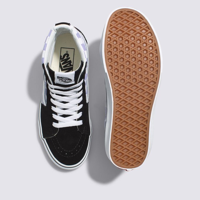 Tênis Sk8-Hi Floral Checkerboard Lavender Black | Vans