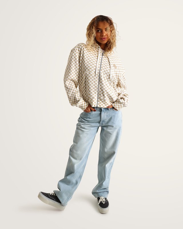 Calça Check 5 Mid Rise Straight Light Stonewash