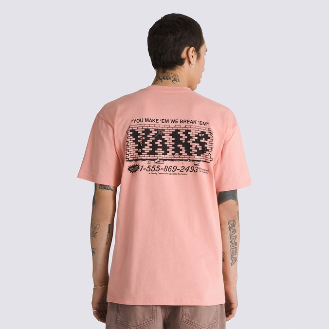 Camiseta rosa vans 2025
