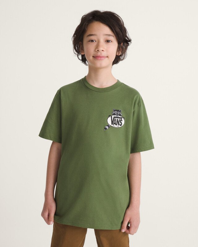 Camiseta Manga Curta Dumpster Raccoon Green Balsam Infantil