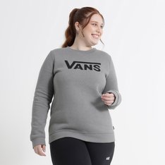 Nada melhor que um clássico original Vans para te aquecer nas temperaturas mais amenas. Honrando as tradições, o Moletom Classic V Bff Crew Grey Heather traz a herança “Off The Wall” para compor um visual despojado e esportivo, com total conforto. O moletom careca é confeccionado em poliéster e algodão, possui aplicação de rib na gola, punho e na barra. Na cor cinza, o moletom feminino traz estampa frontal com assinatura Vans em “Drop V” centralizada na altura do peito, em silk à base d’água. O caimento do moletom é mais solto, estilo “boyfriend”, trazendo leveza e conforto ao vestir.