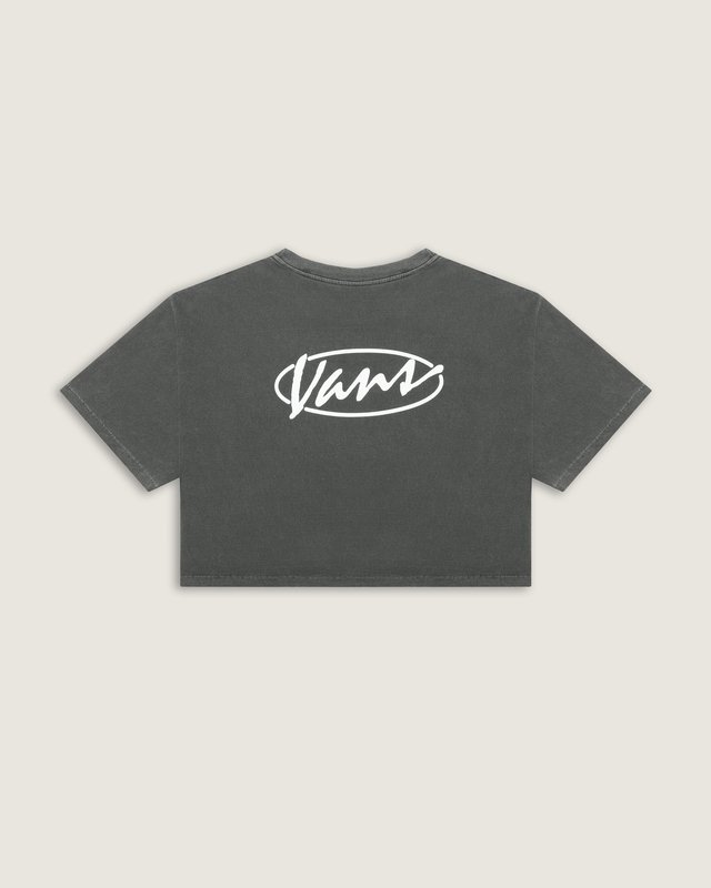 Camiseta Ss Era Script Relaxed Crop Faded Black