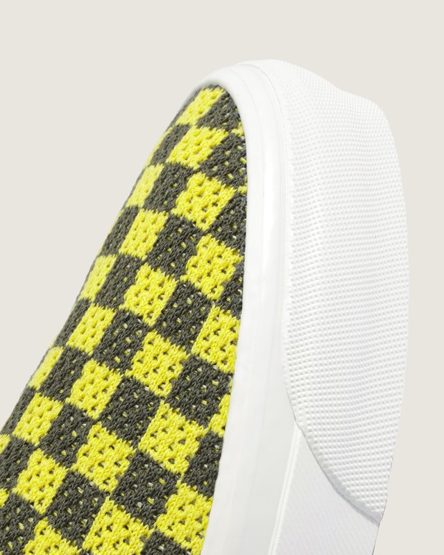 Tênis Slip-On Checkerboard Black Yellow