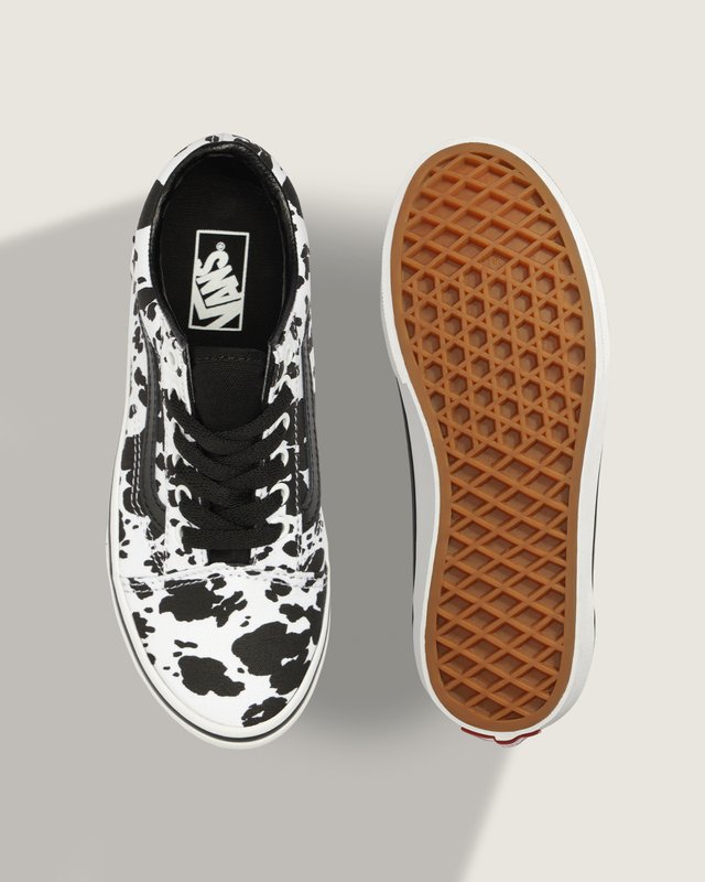 Tênis Old Skool Cow Black White Infantil