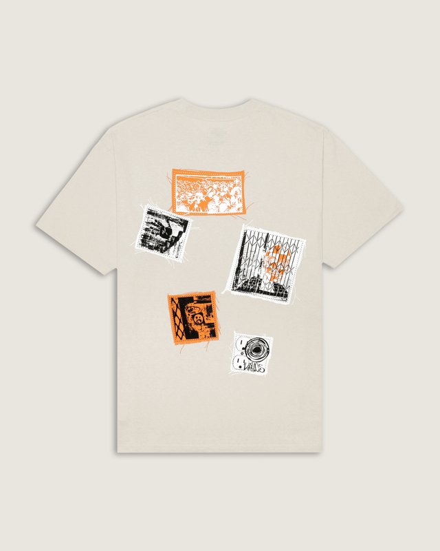 Camiseta Punk Patch Ss Taupe Mist