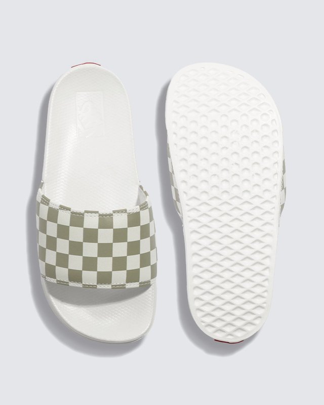 Chinelo Slide-On Checkerboard Sage
