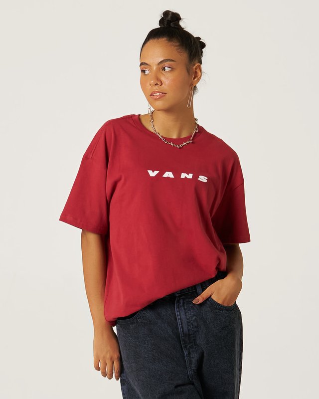 Camiseta Manga Curta Retro Vans Bordeaux