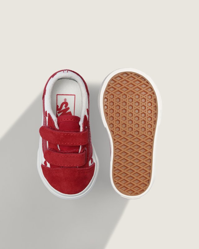 Tênis Old Skool V Red Hot Valentines Racing Red True White Infantil