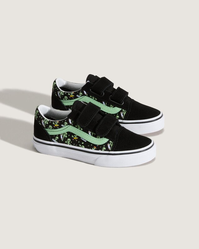 Tênis Old Skool Kids Glow Cosmic Cruisers Black Green Infantil