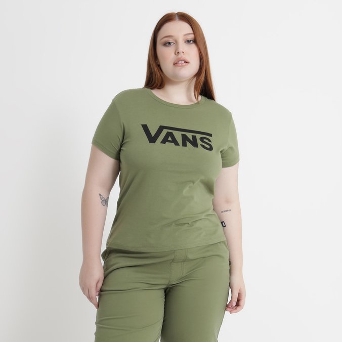 Camiseta Flying V Crew Ss Loden Green White